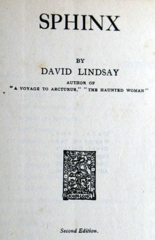 Title page of Sphinx, from eBay
