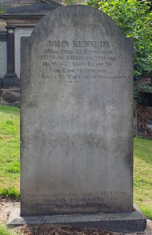 Grave stone of John Kennedy