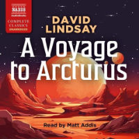 Naxos Audiobooks, 2025, audiobook cover for A Voyage to Arcturus